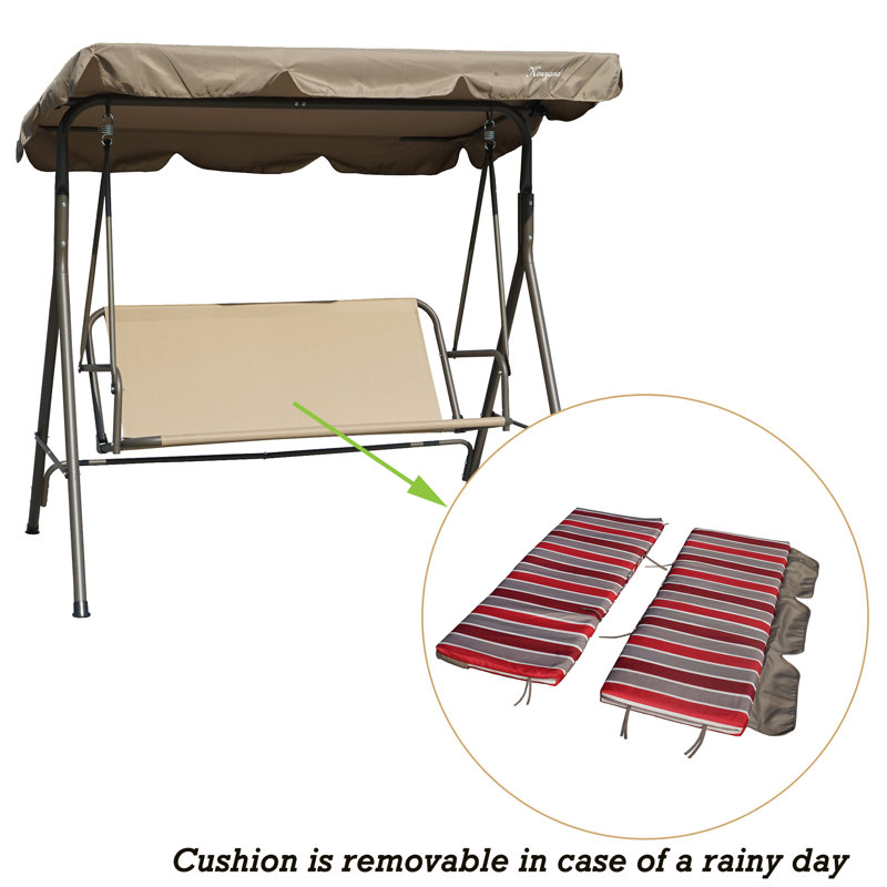 Otterburn Patio Porch Swing with Stand Red